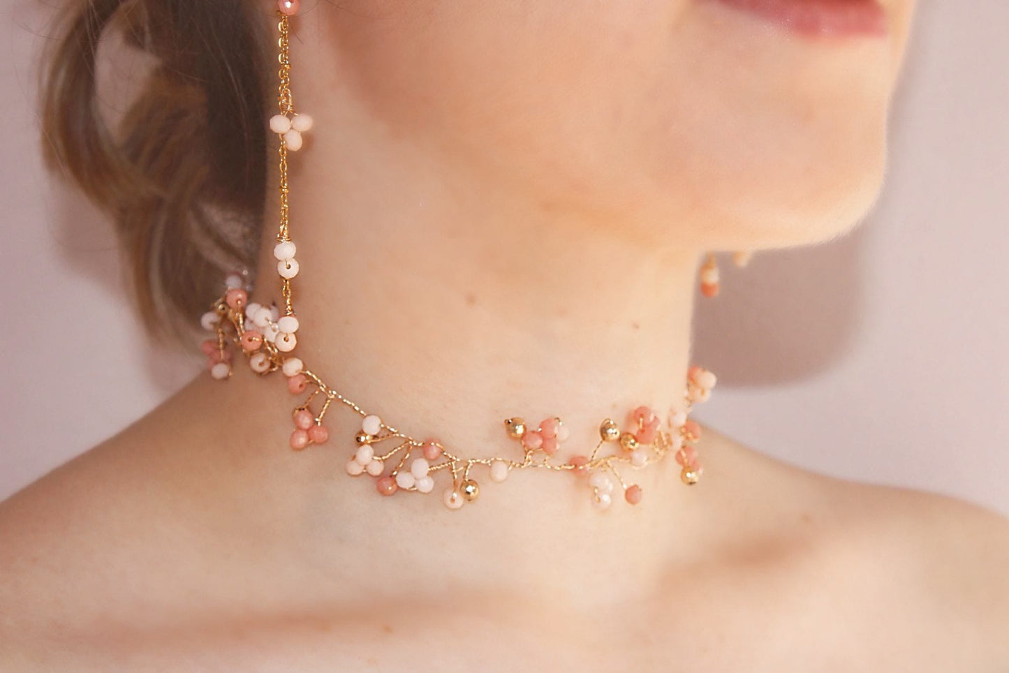 Choker Kalinei Rosa